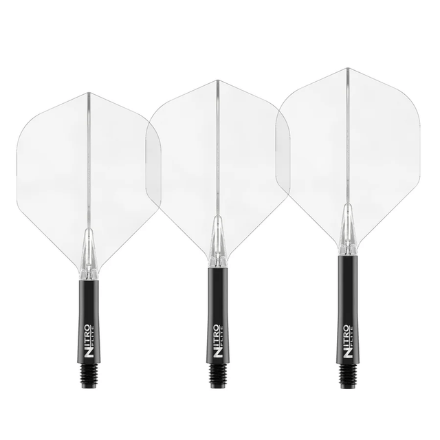 Nitro Flite Integrated Flight & Shaft Black & Clear No2