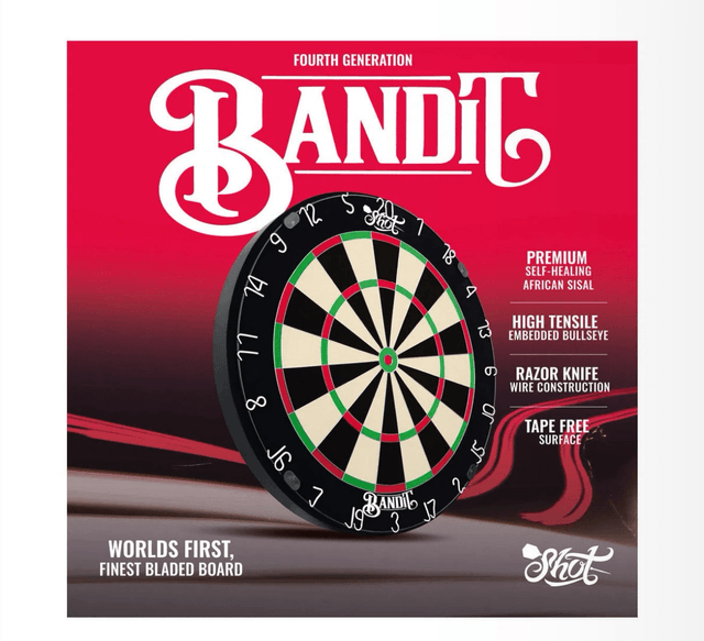  SHOT BANDIT GEN 4 BRISTLE DARTBOARD
