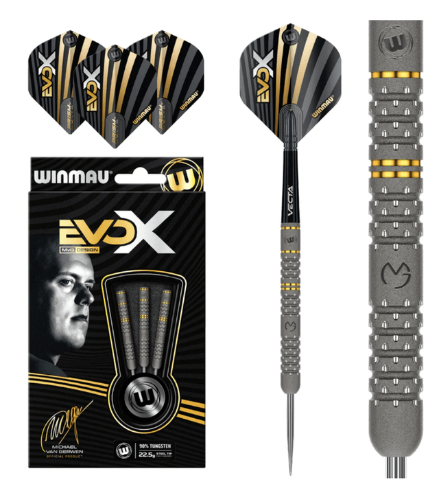 Michael van Gerwen MvG Evo X 90% Tungsten Steel Tip Darts by Winmau