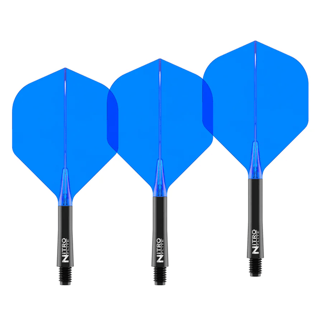 Nitro Flite Integrated Flight & Shaft Black & Blue No2