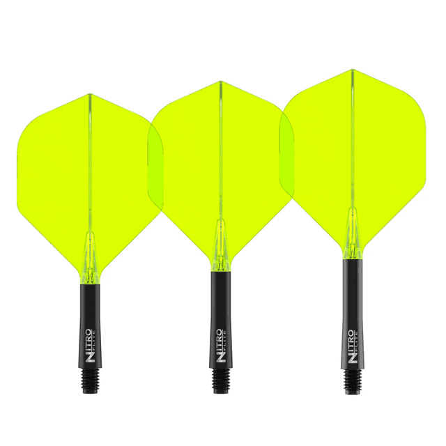 Nitro Flite Integrated Flight &amp; Shaft Black &amp; Yellow No2