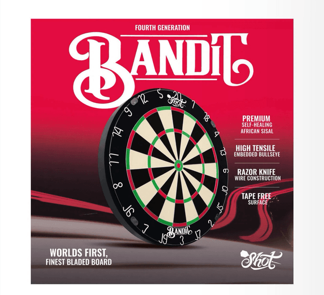  SHOT BANDIT GEN 4 BRISTLE DARTBOARD