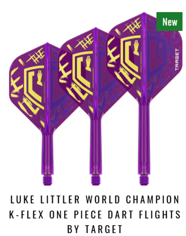 Luke Littler World Champion No6 K-Flex One Piece Dart Flights by Target